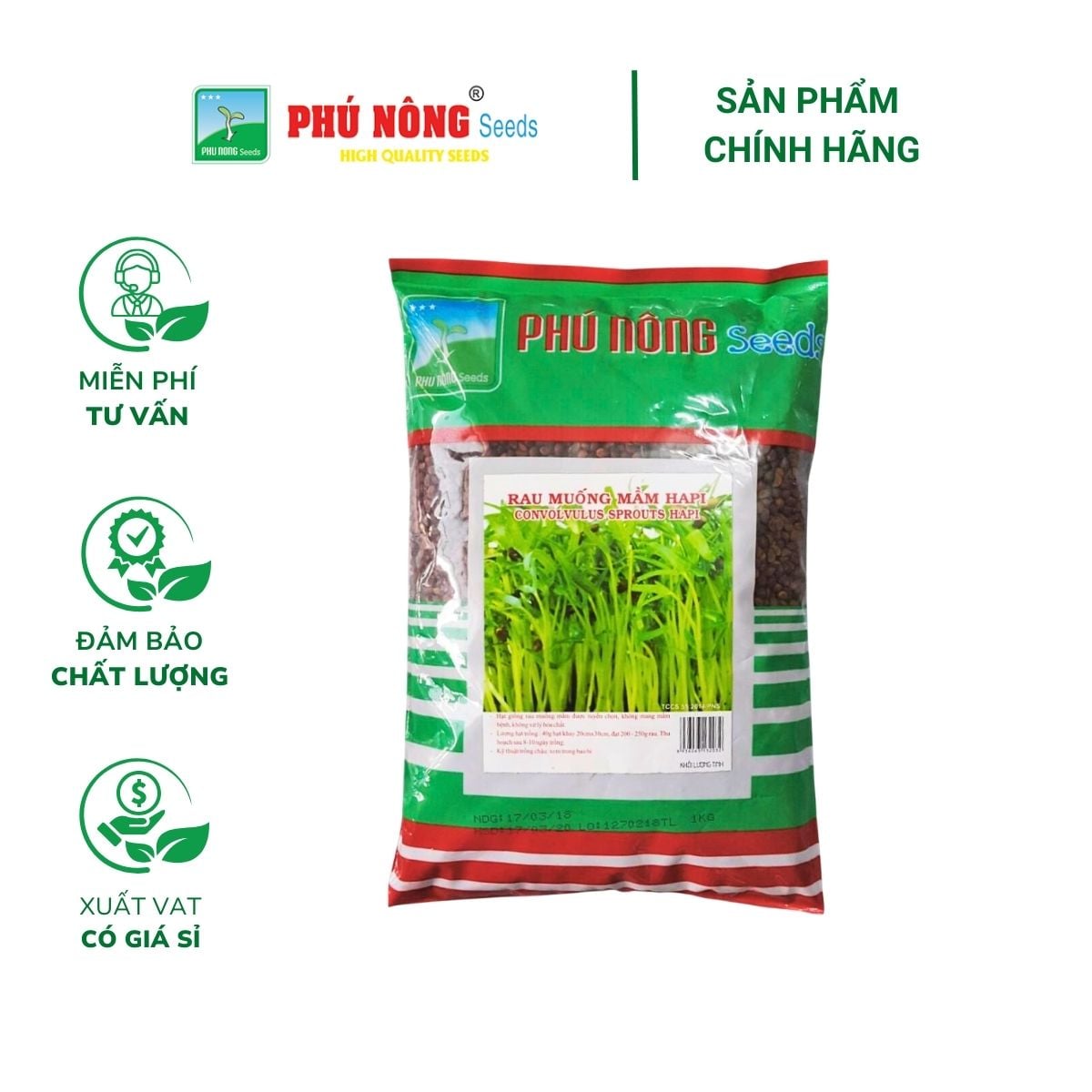 Hạt giống Mầm rau muống PN 026